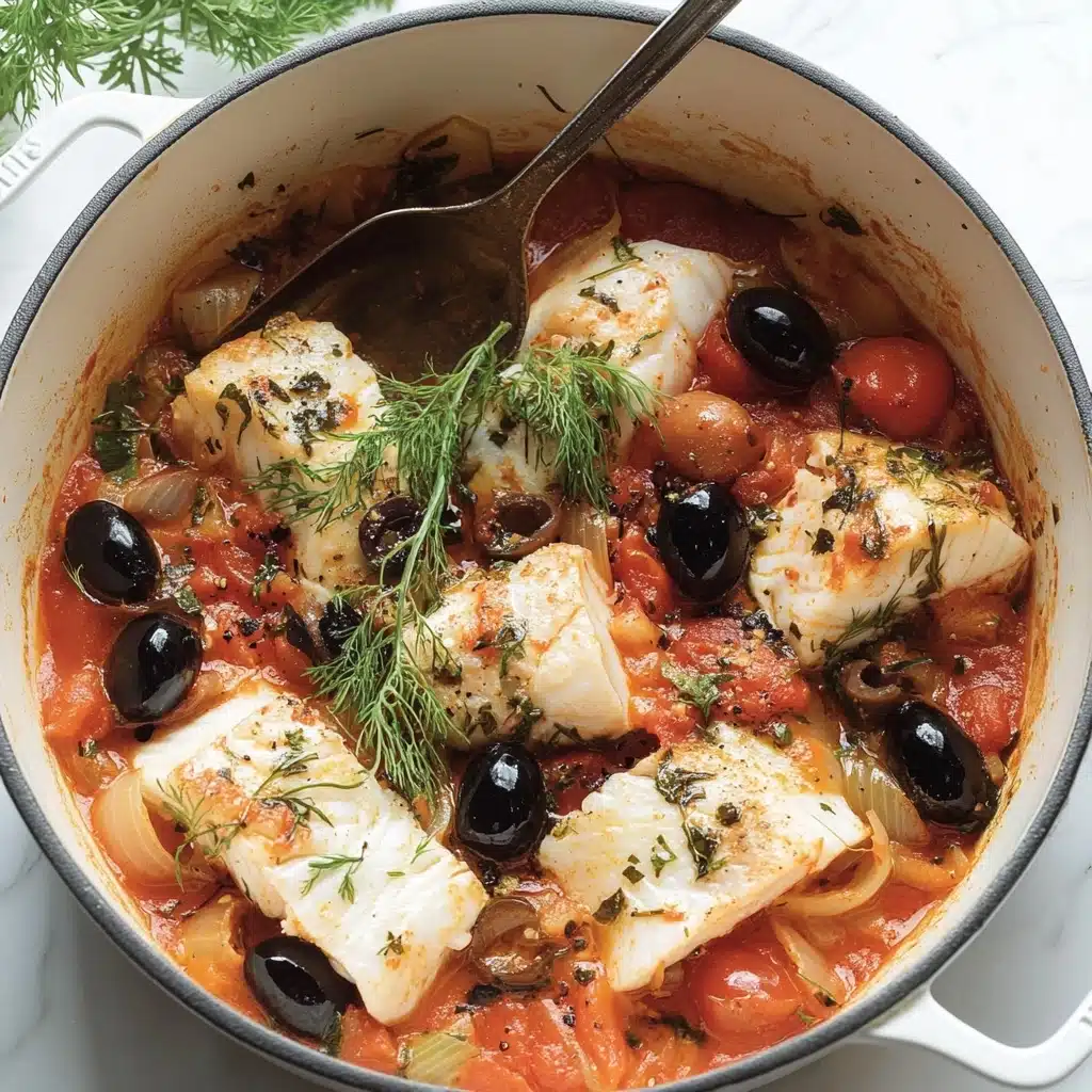 Easy One Pan Mediterranean Cod Recipe - Recipe Image