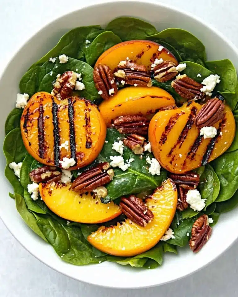 Grilled Peaches, Arugula & Feta Salad Recipe