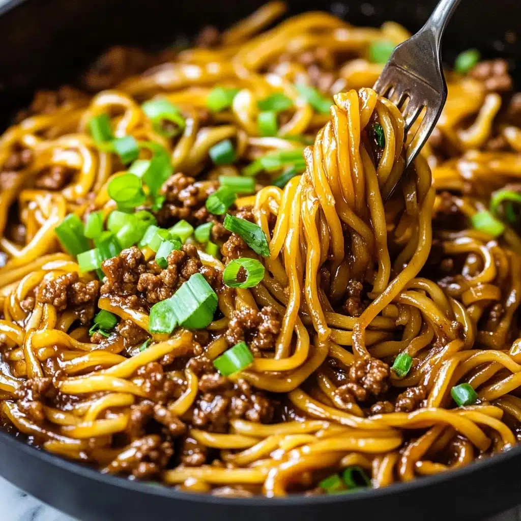 Ground Beef Mongolian Noodles Recipe - Recipe Image