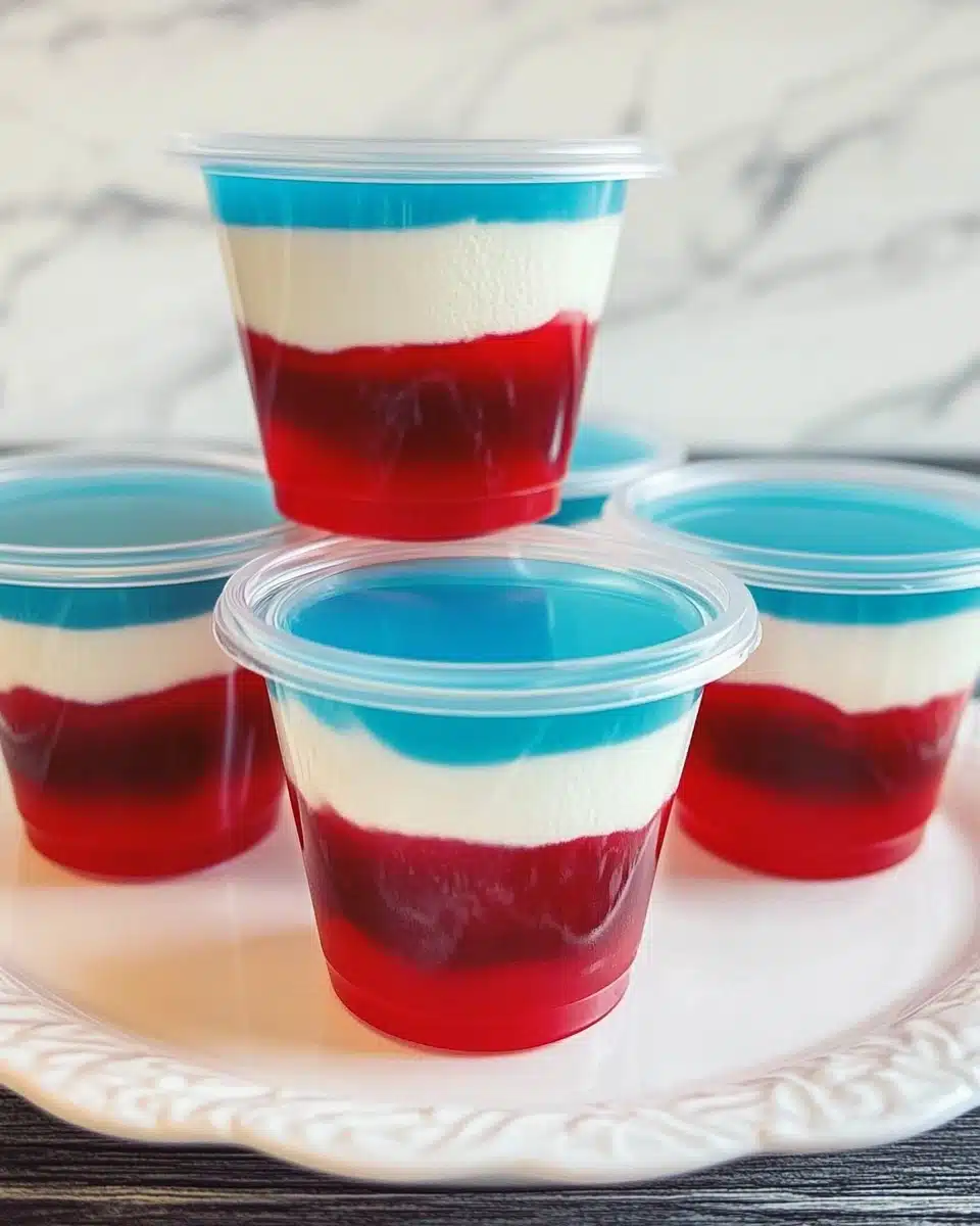 Red, White & Blue Jello Shots Recipe