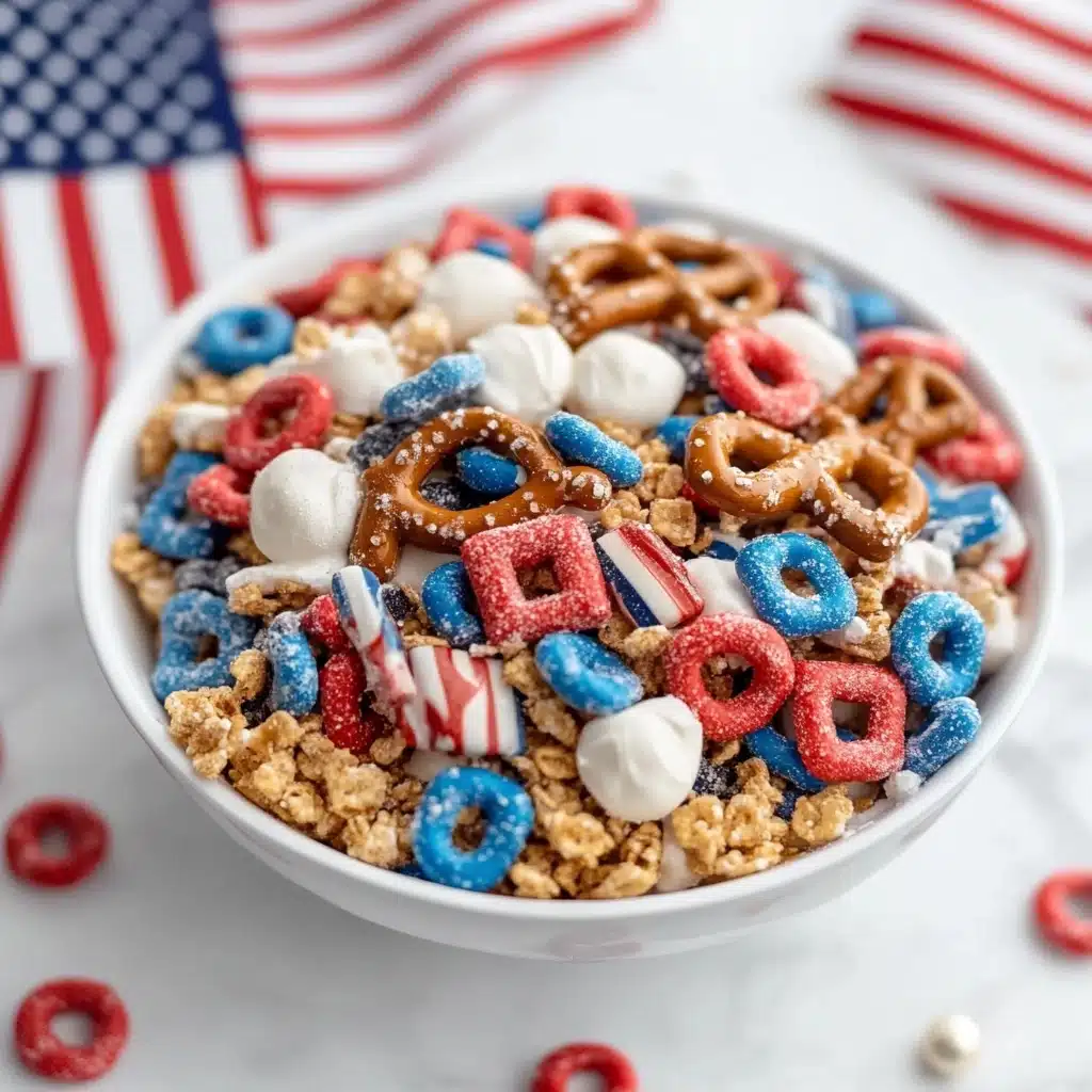 Red, White, and Blue Snack Mix Recipe - Recipe Image