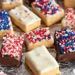 Red White & Blue Chocolate-Dipped Sugar Wafers Recipe