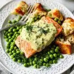 Lemon Butter Salmon with Dill Peas Recipe