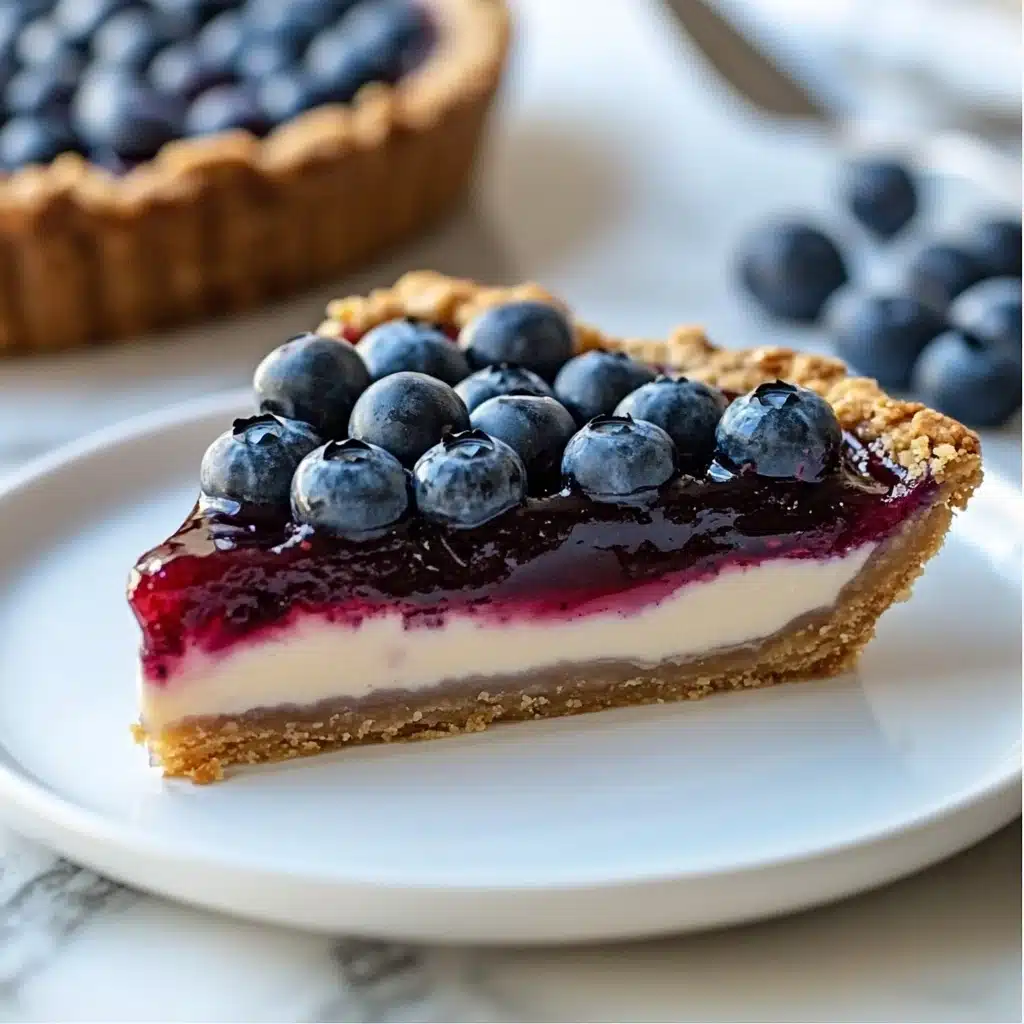 No Bake Blueberry Custard Pie Recipe - Recipe Image