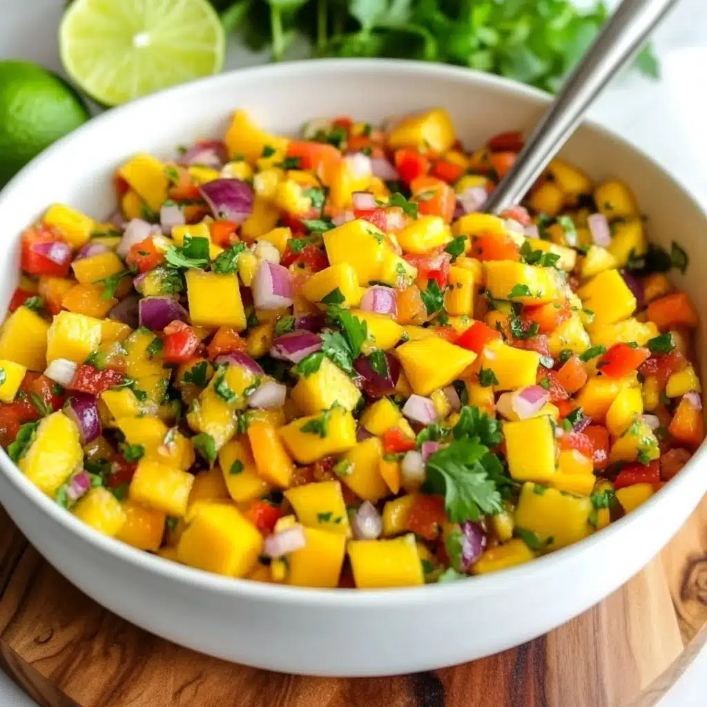15 Minute Sweet & Spicy Mango Habanero Salsa Recipe - Recipe Image