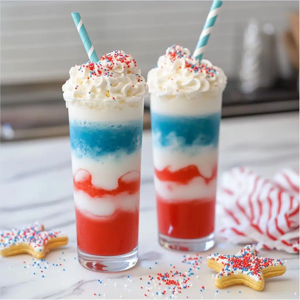 4th of July Layered Mocktail Recipe - Recipe Image