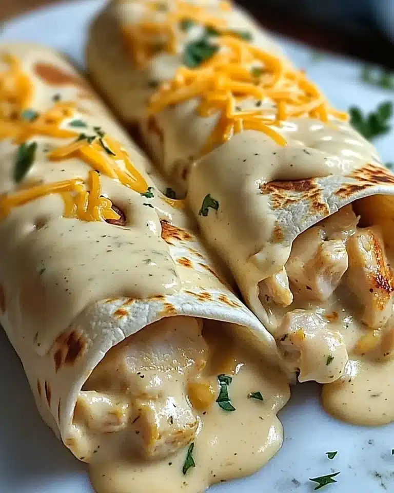 Cheesy Garlic Chicken Wraps Recipe