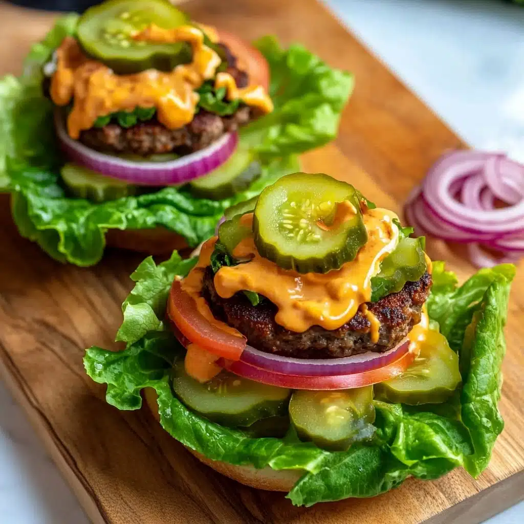 Low Carb Burger Lettuce Wraps Recipe - Recipe Image