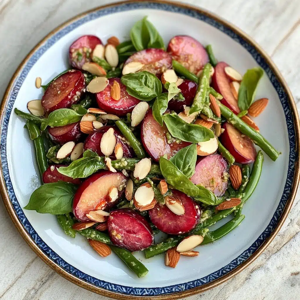 French Beans Salad with Peach Recipe - Recipe Image