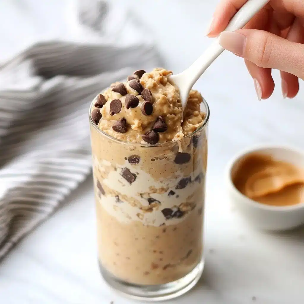 Peanut Butter Cookie Dough Overnight Oats Recipe - Recipe Image