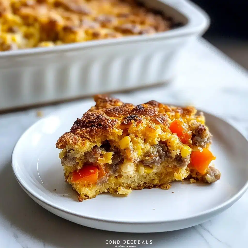 Leftover Cornbread Breakfast Casserole Recipe - Recipe Image