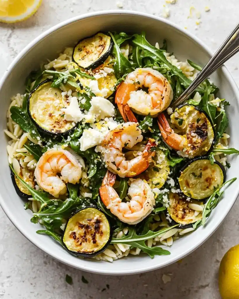 Summer Lemon Orzo Salad With Shrimp Recipe