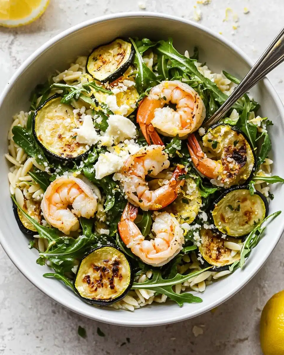 Summer Lemon Orzo Salad With Shrimp Recipe