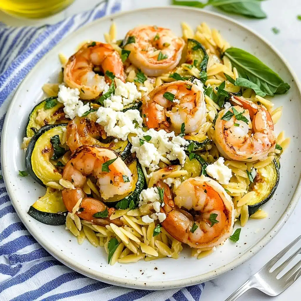 Summer Lemon Orzo Salad With Shrimp Recipe - Recipe Image
