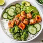 Honey Garlic Salmon Rice Bowls Recipe