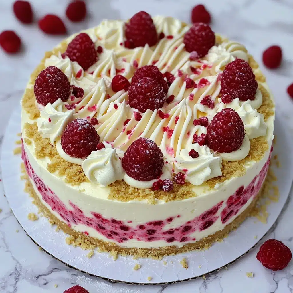 White Chocolate and Raspberry Cheesecake Recipe - Recipe Image