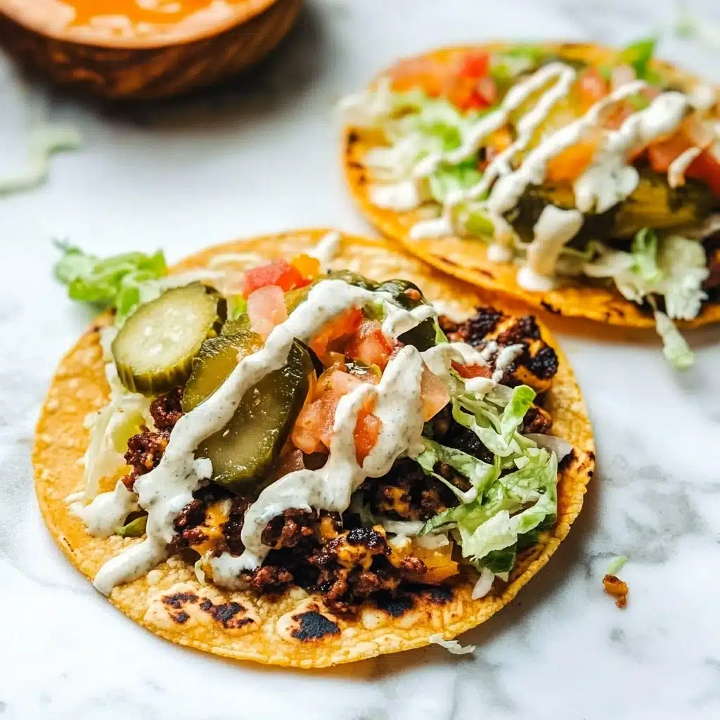 Easy Smash Burger Tacos Recipe - Recipe Image