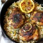 One Pot Greek Chicken and Lemon Rice Recipe