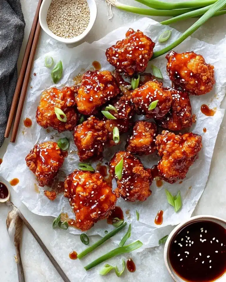 Oven Fried Korean Popcorn Chicken Recipe
