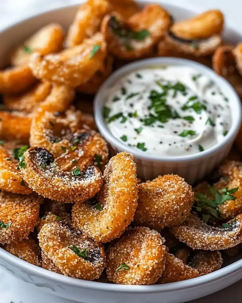 Fried Sliced Mushrooms with Ranch Recipe