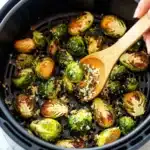 Air Fryer Garlic Parmesan Brussels Sprouts Recipe