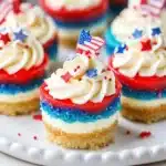Red, White and Blue Mini Cheesecakes Recipe