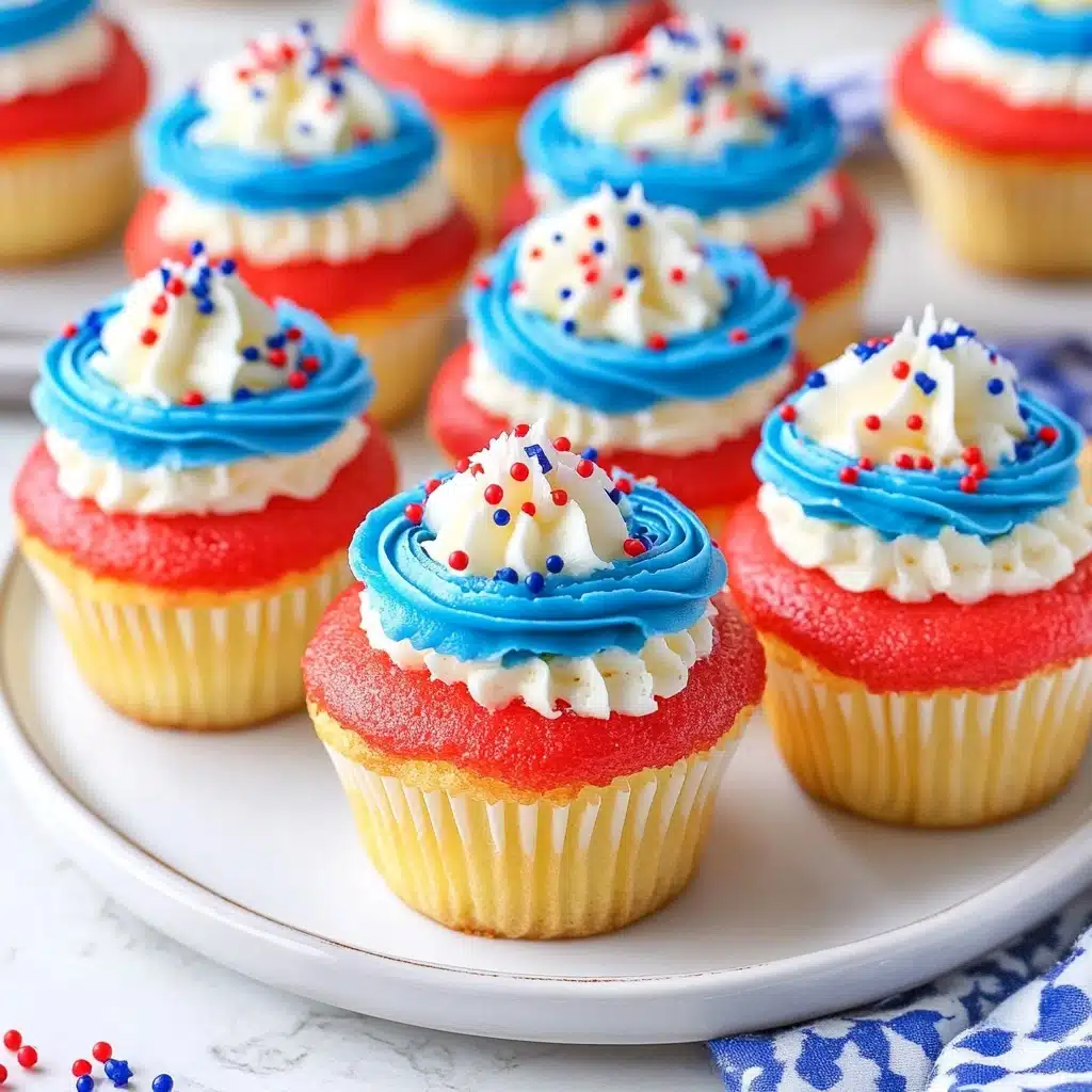 Red, White and Blue Mini Cheesecakes Recipe - Recipe Image