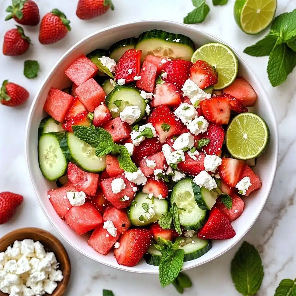 Strawberry Watermelon Cucumber Salad Recipe - Recipe Image