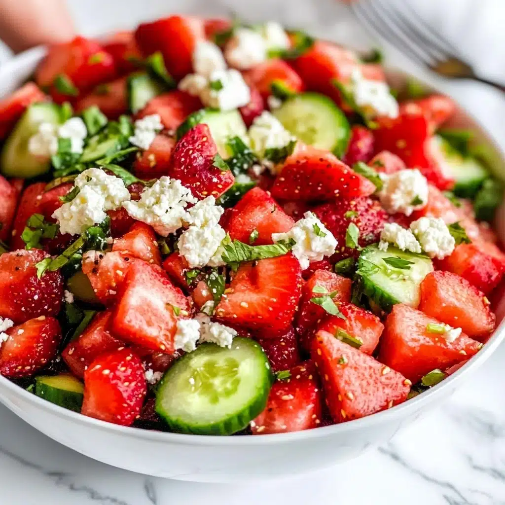 Strawberry Watermelon Cucumber Salad Recipe - Recipe Image