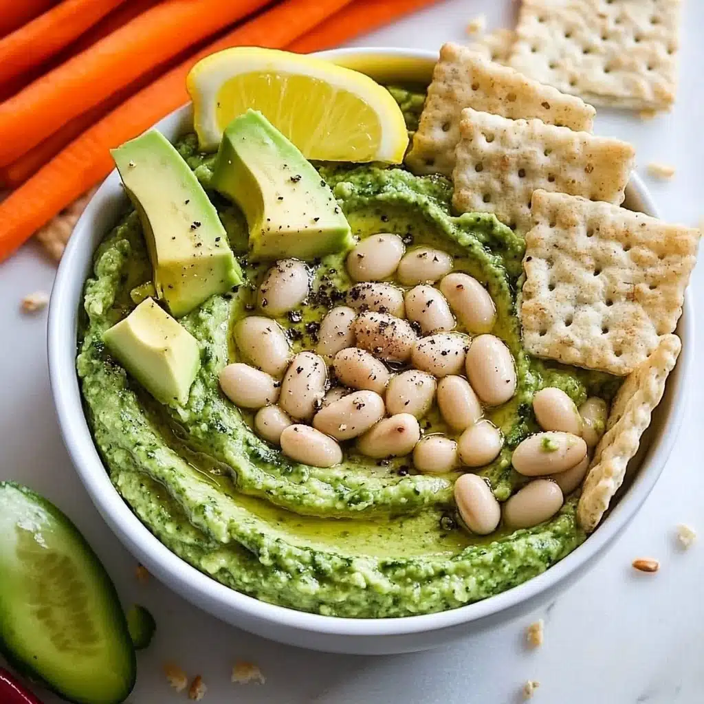 5-Minute Avocado White Bean Hummus Dip with Lemon Recipe - Recipe Image
