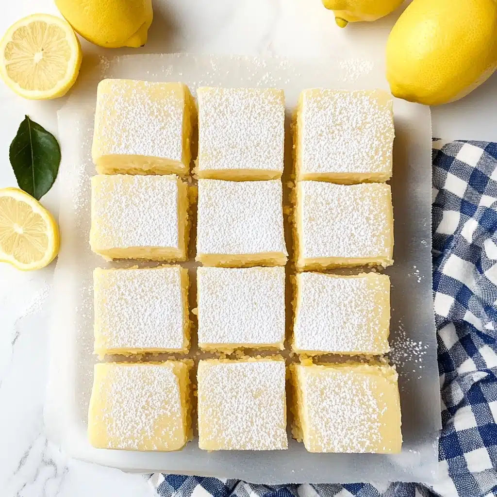 Creamy Vegan Lemon Bars Recipe - Recipe Image