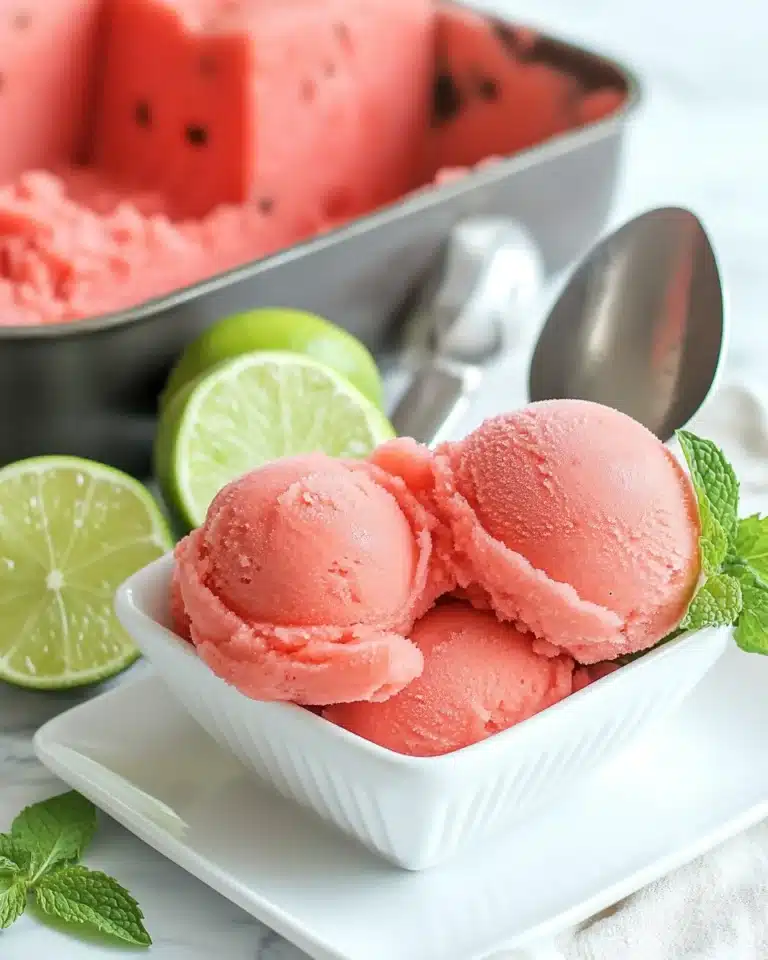 Watermelon Mojito Sorbet Recipe