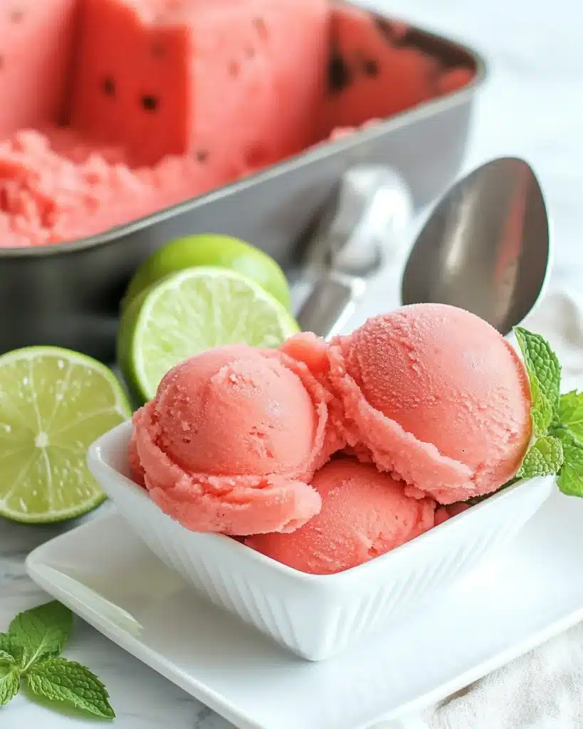 Watermelon Mojito Sorbet Recipe
