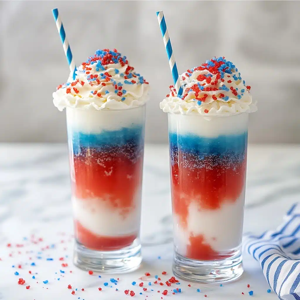 4th of July Layered Mocktail Recipe - Recipe Image