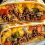 Easy Air Fryer Cheeseburger Wraps Recipe