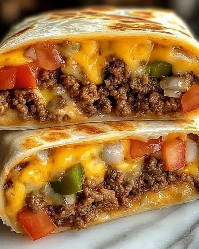 Easy Air Fryer Cheeseburger Wraps Recipe