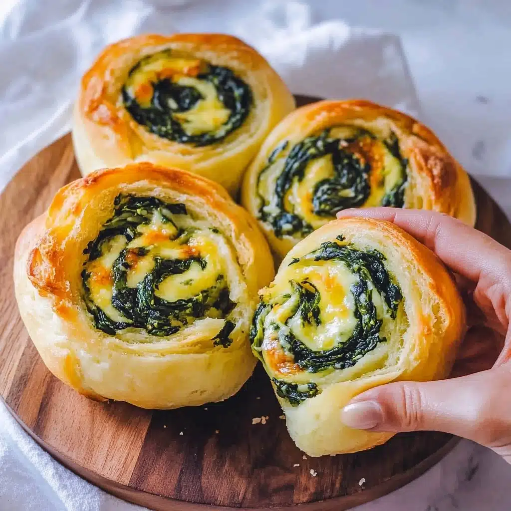 Spinach and Cheese Stuffed Bread Rolls Recipe - Recipe Image