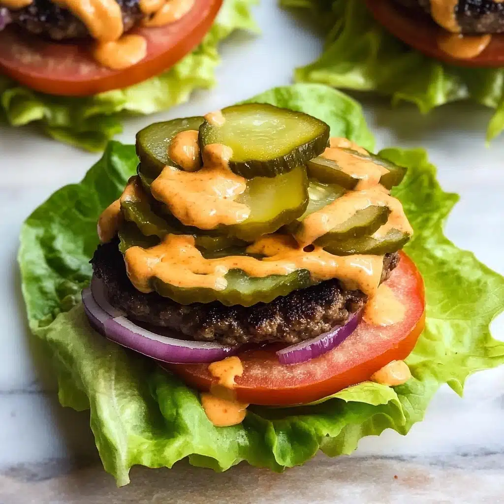 Low Carb Burger Lettuce Wraps Recipe - Recipe Image