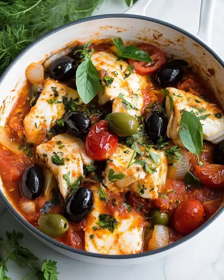 Easy One Pan Mediterranean Cod Recipe