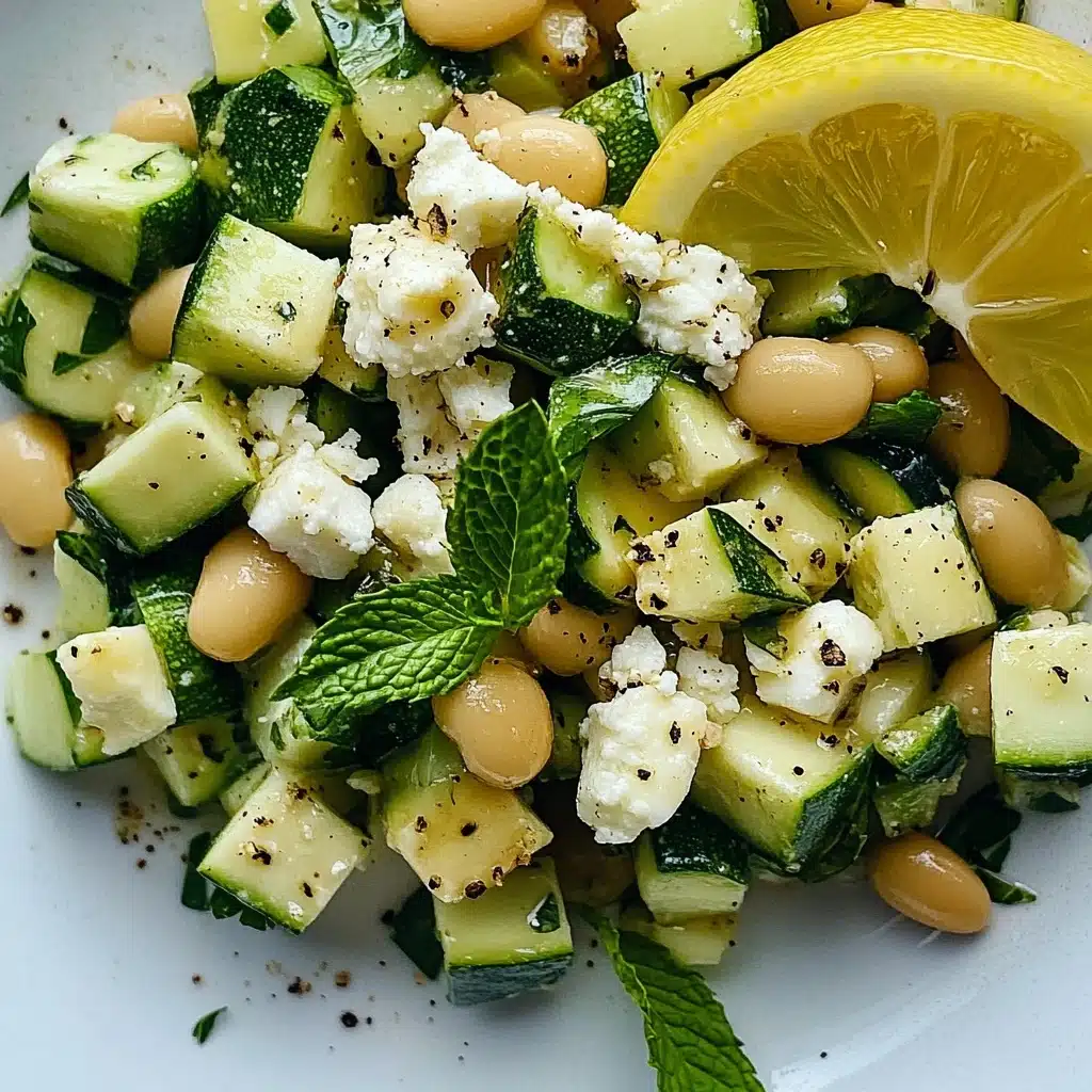 Zucchini and White Bean Salad with Feta and Mint Recipe - Recipe Image