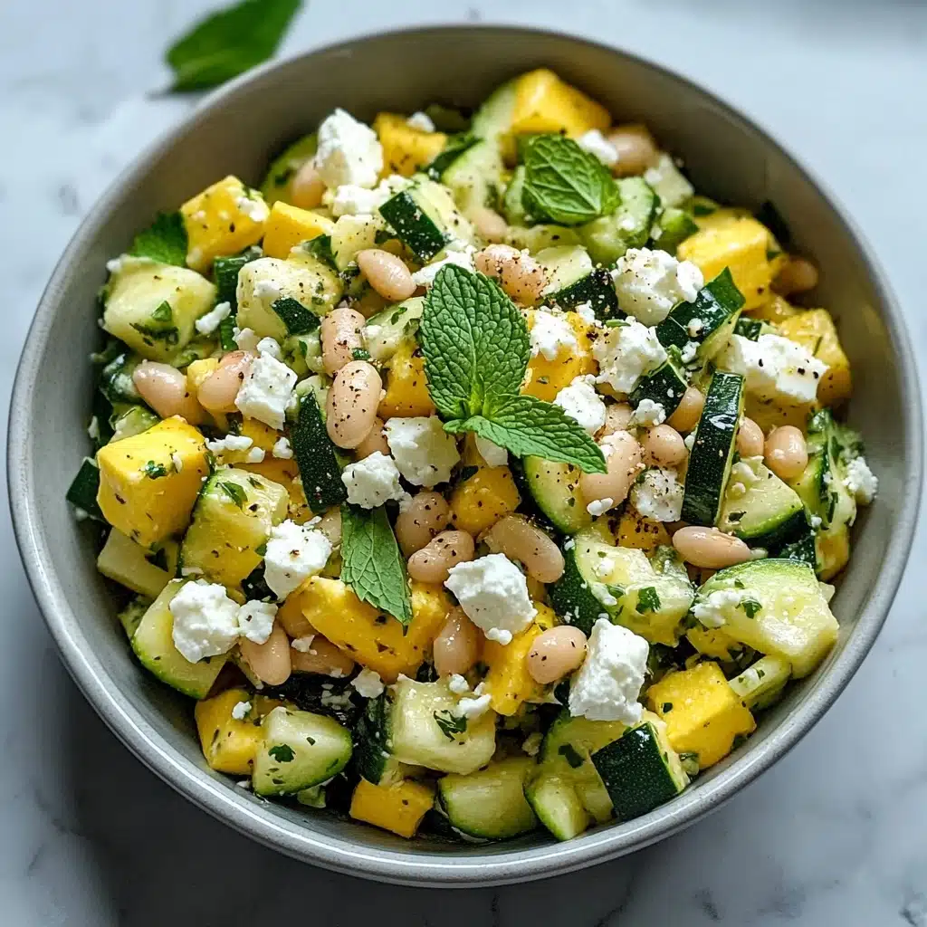 Zucchini and White Bean Salad with Feta and Mint Recipe - Recipe Image