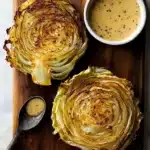 Roasted Cabbage Steaks with Mustard Vinaigrette Recipe