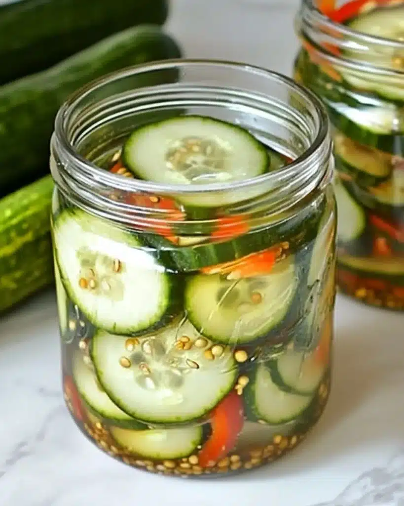 Sweet and Spicy Refrigerator Pickles Recipe