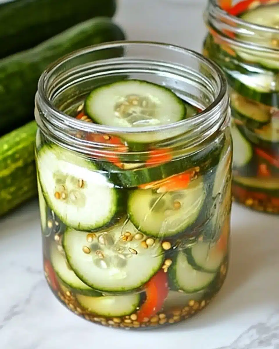 Sweet and Spicy Refrigerator Pickles Recipe
