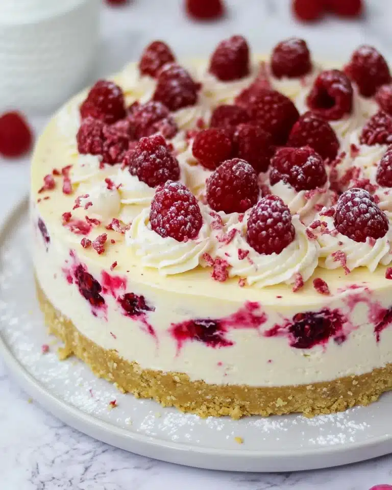 White Chocolate and Raspberry Cheesecake Recipe