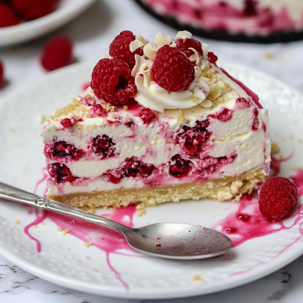 White Chocolate and Raspberry Cheesecake Recipe - Recipe Image