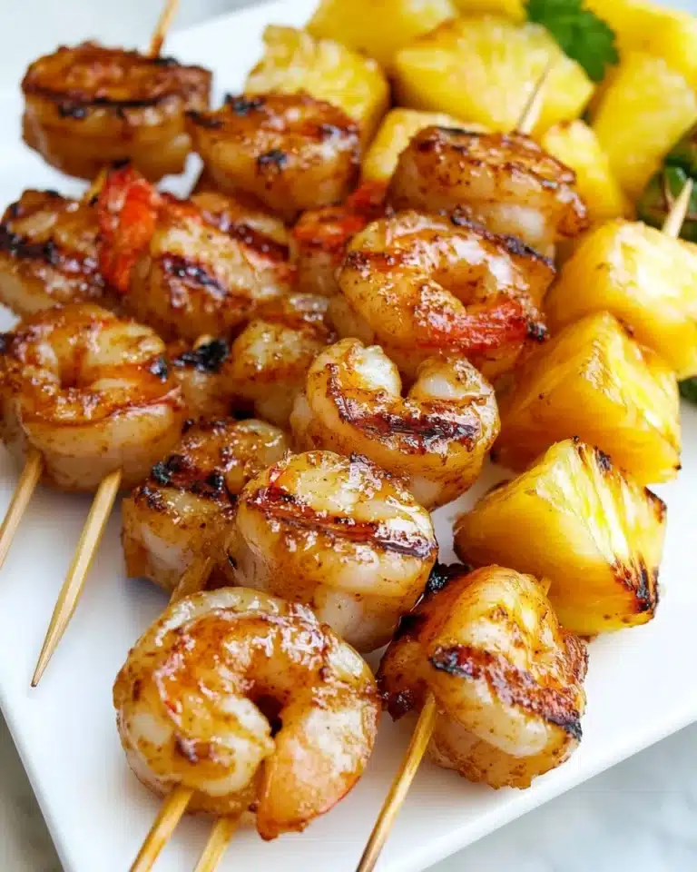 Grilled Jerk Shrimp and Pineapple Skewers Recipe