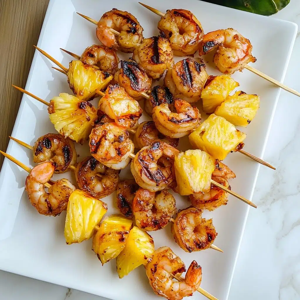 Grilled Jerk Shrimp and Pineapple Skewers Recipe - Recipe Image