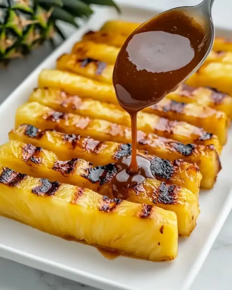 Grilled Pineapple with Cinnamon Honey Drizzle Recipe