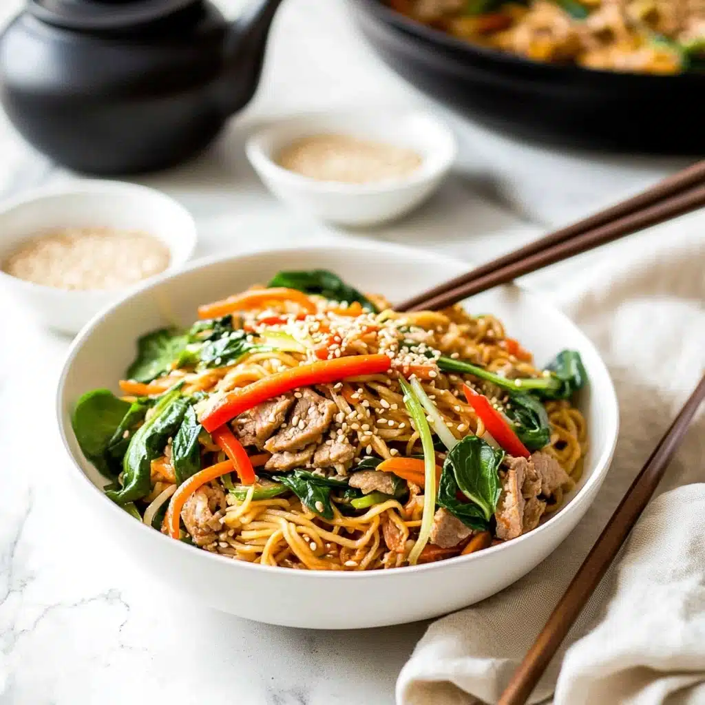 Delicious and Easy Chicken Noodle Stir Fry Recipe - Recipe Image
